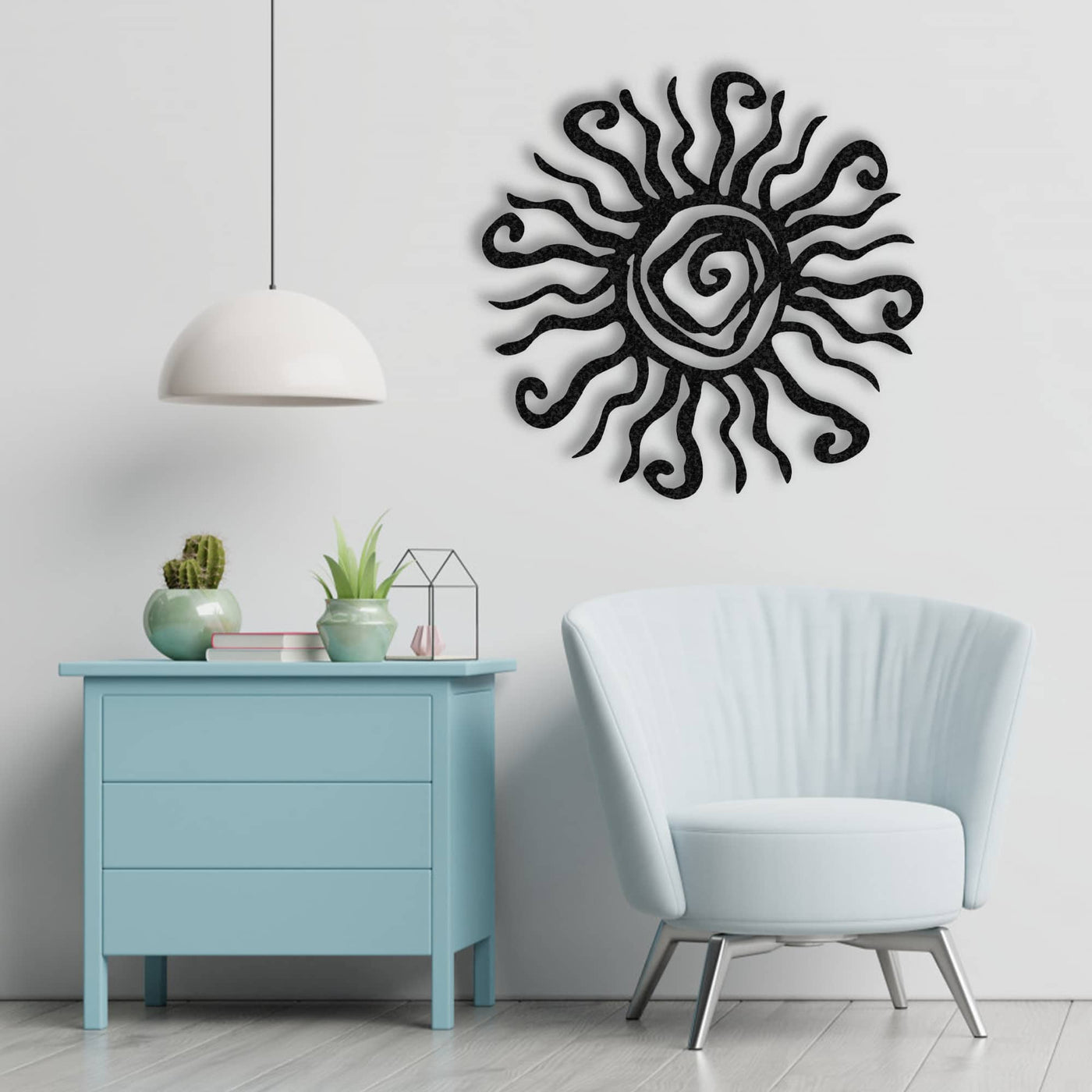 Rustic Sun Metal Wall Art