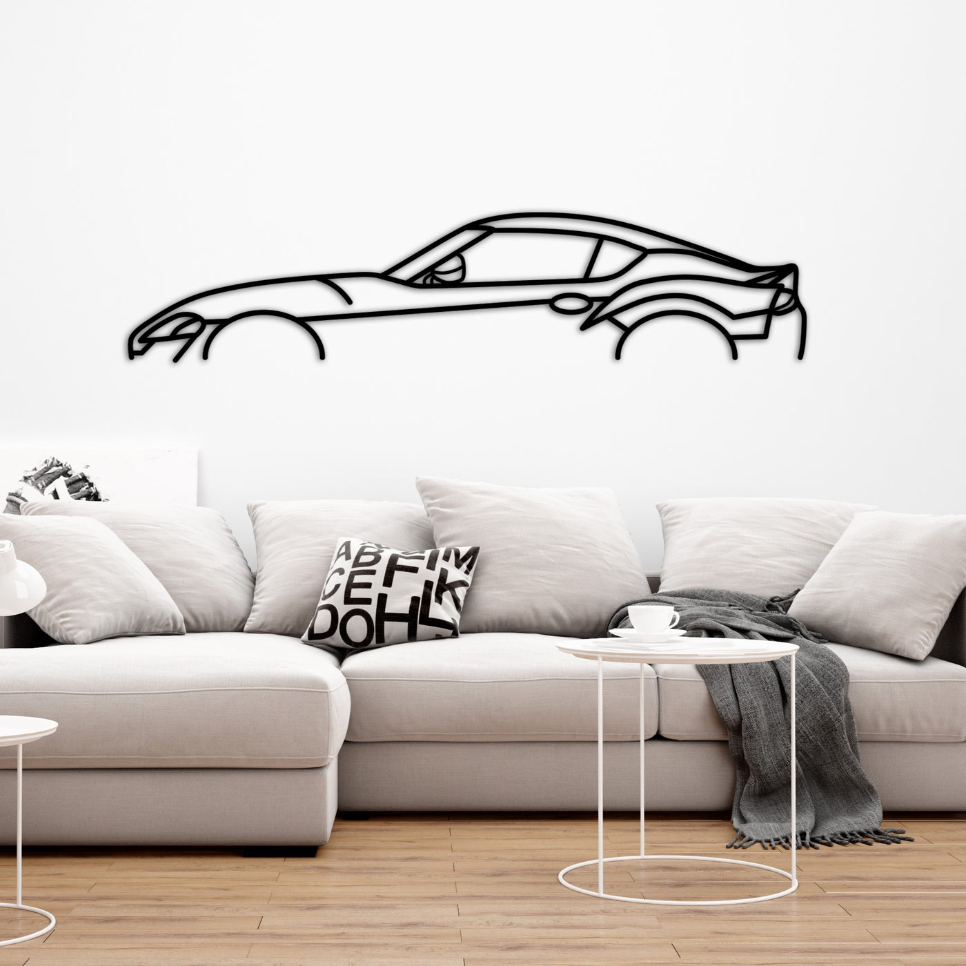 toyota supra gr 2020 car silhouette with sofa