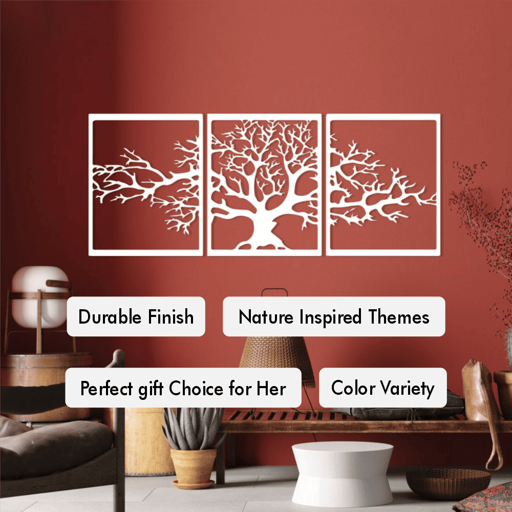 Tree of Life 3-Panel Metal Wall Art