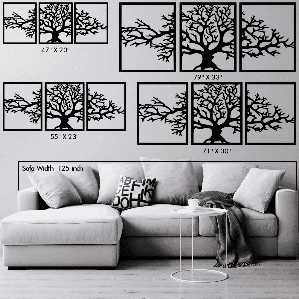 Tree of Life 3-Panel Metal Wall Art
